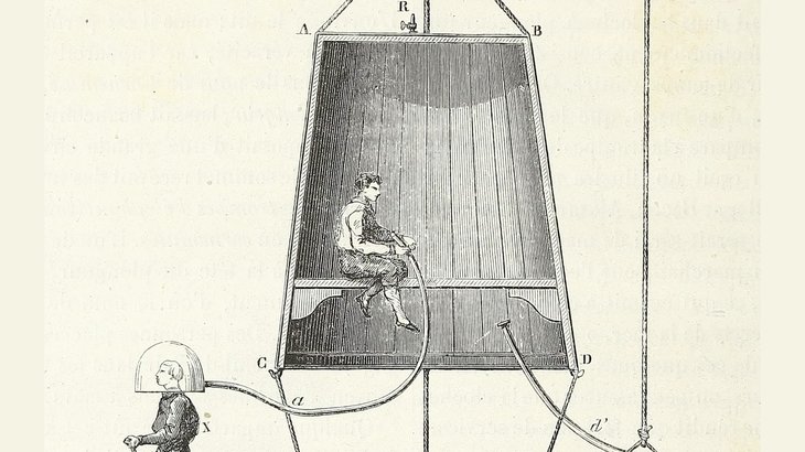 EN illustration fršn 1870 av en dykarklocka