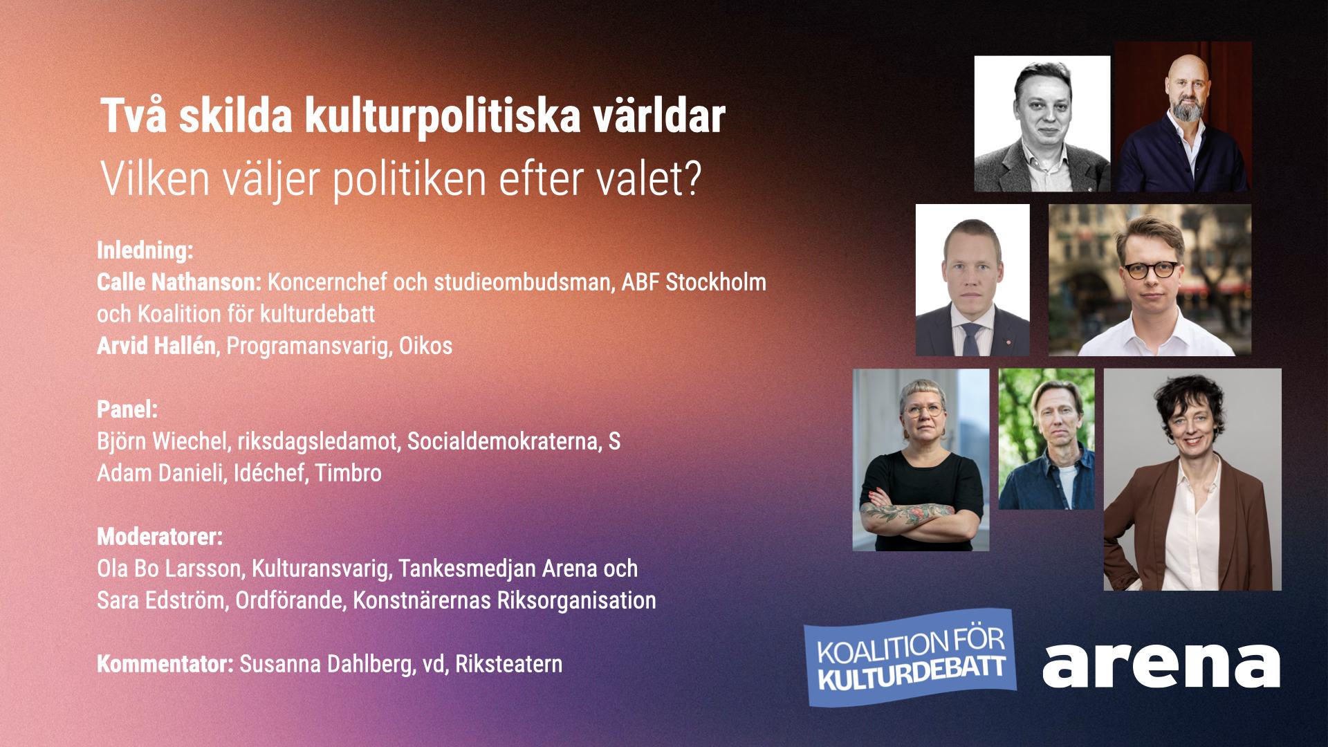 Almedalen-Koalition för kulturdebatt