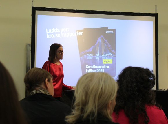Maria Adenfelt presenterar Konstbranschen i siffror 2025